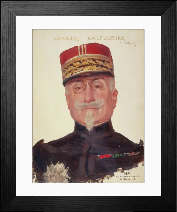 Framed Print : Portrait of General Maurice Balfourier (1852-1933), 12–11–1916. Creator: Joseph Felix Bouchor Framed Print : Portrait of General Maurice Balfourier (1852-1933), 12–11–1916. Creator: Joseph Felix Bouchor