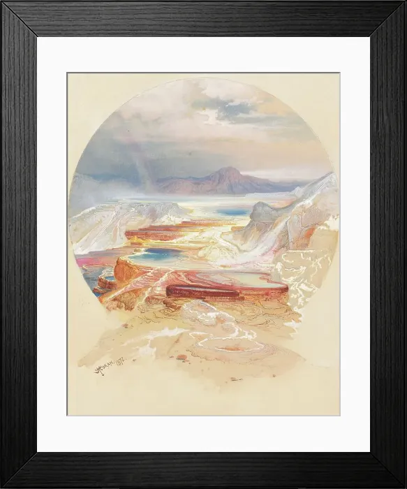 Framed Print : Minerva Terrace, Yellowstone, 1872. Creator: Thomas Moran Framed Print : Minerva Terrace, Yellowstone, 1872. Creator: Thomas Moran
