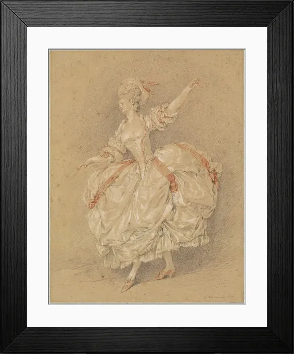Framed Print : A Dancer, 1777. Creator: Jean-Michel Moreau Framed Print : A Dancer, 1777. Creator: Jean-Michel Moreau