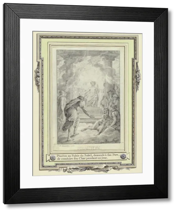 Framed Print : Phaeton au Palais du Soleil... 1766. Creator: Jean-Michel Moreau Framed Print : Phaeton au Palais du Soleil... 1766. Creator: Jean-Michel Moreau