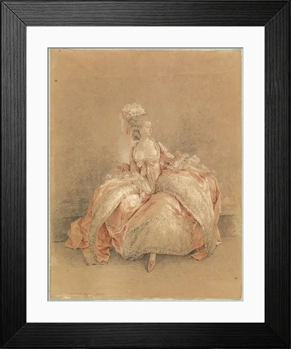 Framed Print : Yes or No, 1778. Creator: Jean-Michel Moreau Framed Print : Yes or No, 1778. Creator: Jean-Michel Moreau
