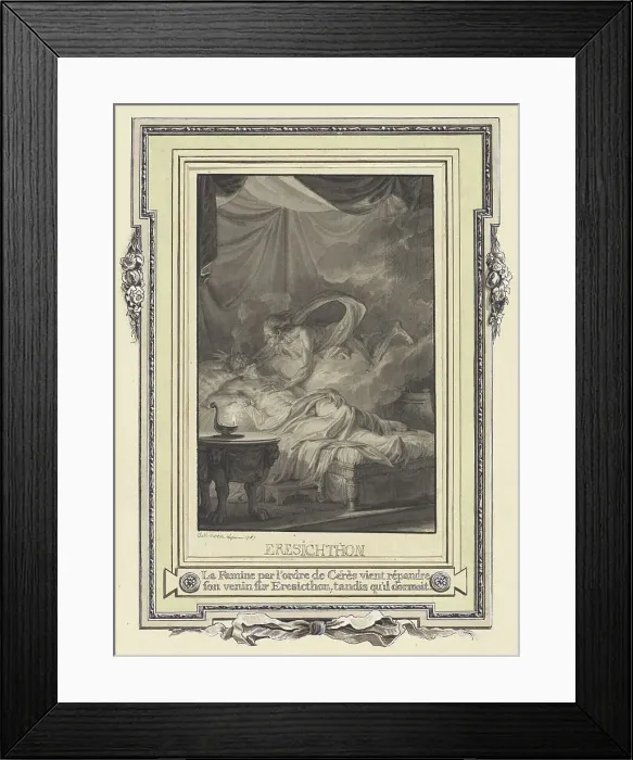 Framed Print : La Famine par l'ordre de Ceres... 1767. Creator: Jean-Michel Moreau Framed Print : La Famine par l'ordre de Ceres... 1767. Creator: Jean-Michel Moreau