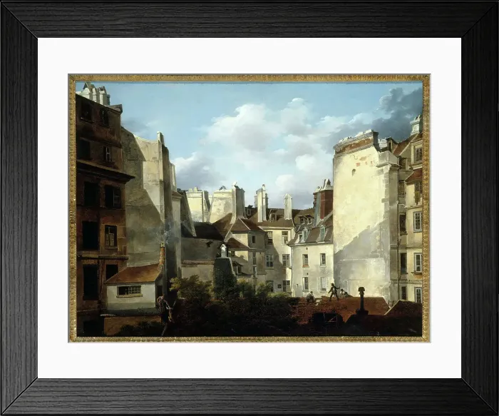 Framed Print : Paris Roofs, c1830. Creator: Etienne Bouhot Framed Print : Paris Roofs, c1830. Creator: Etienne Bouhot