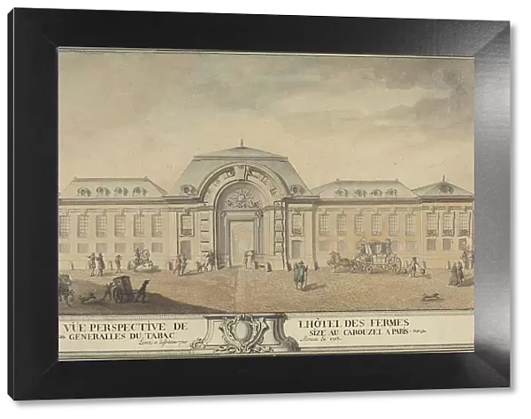 View of the Hôtel des Fermes Générales du Tabac, 1763. Creator: Jean-Michel Moreau