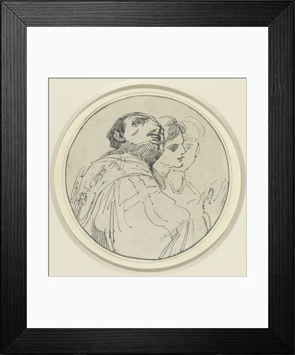 Framed Print : Three Oriental Heads, 1770 / 1775. Creator: John Hamilton Mortimer Framed Print : Three Oriental Heads, 1770 / 1775. Creator: John Hamilton Mortimer