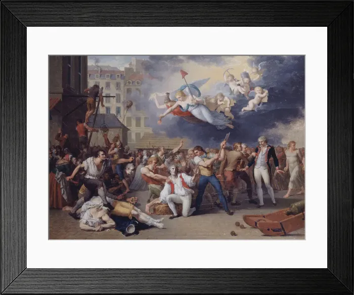 Framed Print : Le marquis de Pelleport (1754-1807) tente, en vain, de sauver le major de la Bastille...juillet 1789 Creator: Charles Thevenin Framed Print : Le marquis de Pelleport (1754-1807) tente, en vain, de sauver le major de la Bastille...juillet 1789 Creator: Charles Thevenin