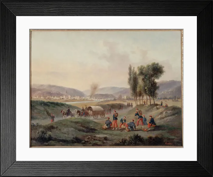 Framed Print : Sarrebruck after the battle, August 5, 1870. Creator: Gustave Boulanger Framed Print : Sarrebruck after the battle, August 5, 1870. Creator: Gustave Boulanger