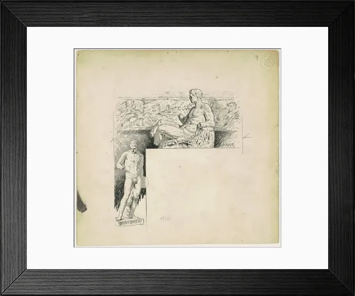 Framed Print : Casts from Antique Sculpture: The Parthenon, 1890-1891. Creator: James Henry Moser Framed Print : Casts from Antique Sculpture: The Parthenon, 1890-1891. Creator: James Henry Moser