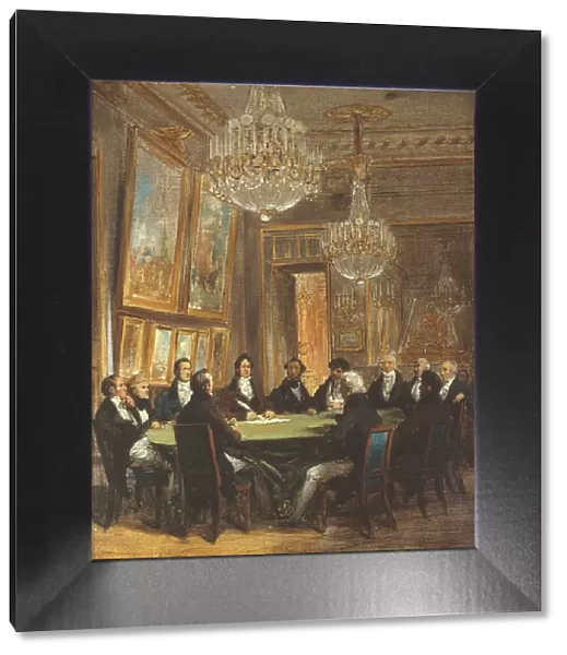 Le duc d'Orléans signant la proclamation de la lieutenance générale du royaume, le 31 juillet 1830. Creator: Joseph-Desire Court