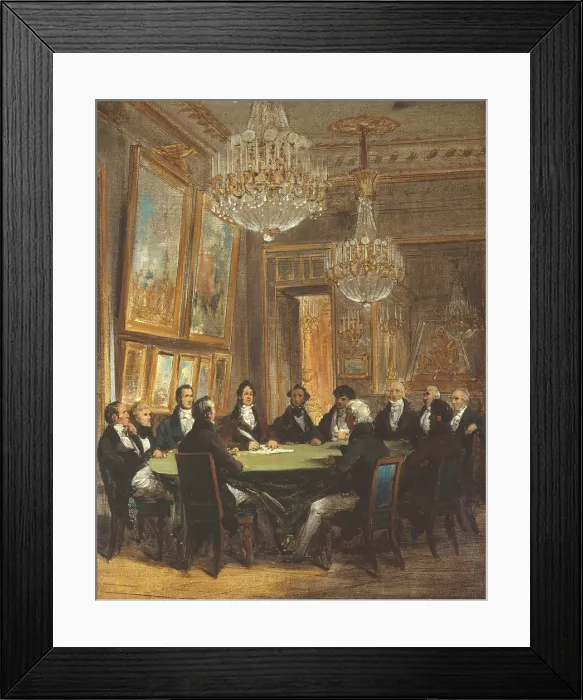 Framed Print : Le duc d'Orléans signant la proclamation de la lieutenance générale du royaume, le 31 juillet 1830. Creator: Joseph-Desire Court Framed Print : Le duc d'Orléans signant la proclamation de la lieutenance générale du royaume, le 31 juillet 1830. Creator: Joseph-Desire Court
