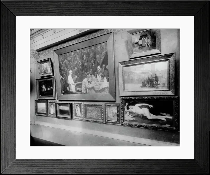 Framed Print : Exhibit in art gallery, World's Columbian Exposition, Chicago, Illinois, 1893. Creator: Unknown Framed Print : Exhibit in art gallery, World's Columbian Exposition, Chicago, Illinois, 1893. Creator: Unknown