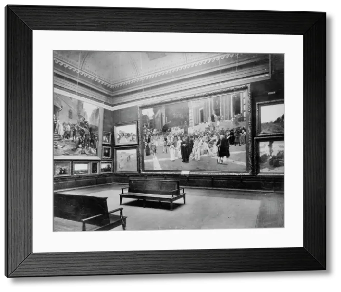 Framed Print : Exhibit in art gallery, World's Columbian Exposition, Chicago, Illinois, 1893. Creator: Unknown Framed Print : Exhibit in art gallery, World's Columbian Exposition, Chicago, Illinois, 1893. Creator: Unknown