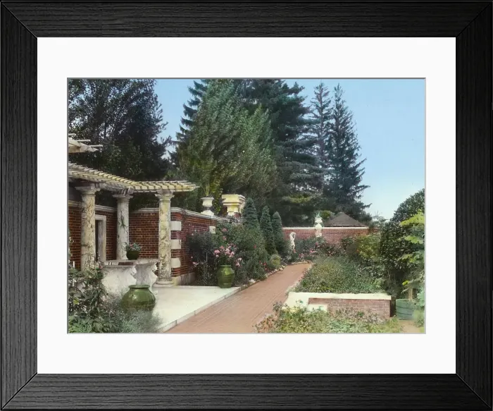 Framed Print : Brookside, William Hall Walker house, Brookside Road, Great Barrington, Massachusetts, c1916. Creator: Frances Benjamin Johnston. Brookside, William Hall Walker house, Brookside Road, Great Barrington, Massachusetts, c1916 Framed Print : Brookside, William Hall Walker house, Brookside Road, Great Barrington, Massachusetts, c1916. Creator: Frances Benjamin Johnston. Brookside, William Hall Walker house, Brookside Road, Great Barrington, Massachusetts, c1916
