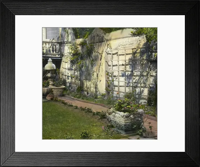 Framed Print : The Touchstone Garden, 118-120 East 30th Street, New York, New York, 1919. Creator: Frances Benjamin Johnston Framed Print : The Touchstone Garden, 118-120 East 30th Street, New York, New York, 1919. Creator: Frances Benjamin Johnston
