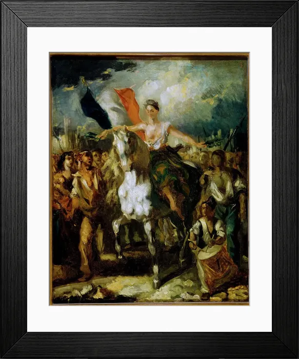 Framed Print : Liberty, allegory of the days of 1830, c1830. Creator: Louis Candide Boulanger Framed Print : Liberty, allegory of the days of 1830, c1830. Creator: Louis Candide Boulanger