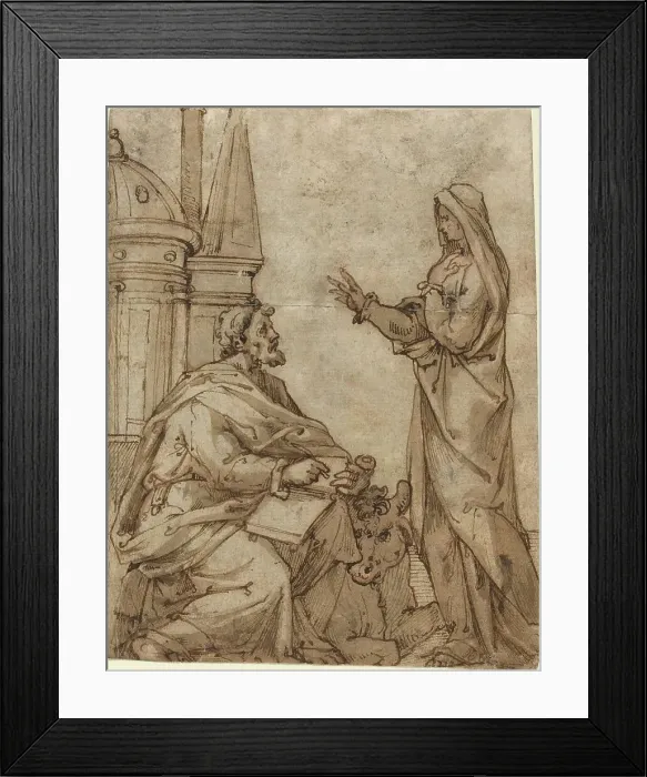 Framed Print : Saint Luke, second half 16th century. Creator: Unknown Framed Print : Saint Luke, second half 16th century. Creator: Unknown