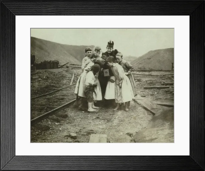 Framed Print : A Kodak creates a sensation, between 1890 and 1900. Creator: Unknown Framed Print : A Kodak creates a sensation, between 1890 and 1900. Creator: Unknown