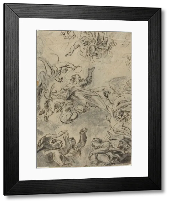 Framed Print : The Assumption of the Virgin, mid 17th century. Creator: Unknown Framed Print : The Assumption of the Virgin, mid 17th century. Creator: Unknown