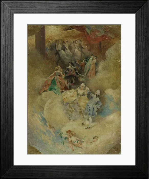 Framed Print : Sketch for the salle des fêtes of the Hôtel de Ville in Paris: Painting and Dance... c.1888. Creator: Aime Morot Framed Print : Sketch for the salle des fêtes of the Hôtel de Ville in Paris: Painting and Dance... c.1888. Creator: Aime Morot