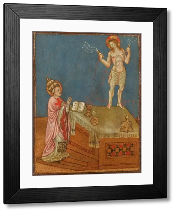 Framed Print : The Mass of Saint Gregory, Second Half of 14th cen. Creator: Anonymous