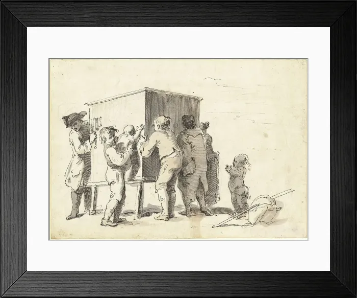 Framed Print : The Peep-Show, 1765 / 1766. Creator: Pietro Antonio Novelli Framed Print : The Peep-Show, 1765 / 1766. Creator: Pietro Antonio Novelli