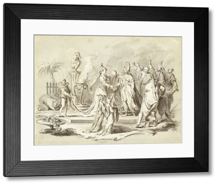 Framed Print : The Marriage of Europe and China, c. 1760. Creator: Pietro Antonio Novelli Framed Print : The Marriage of Europe and China, c. 1760. Creator: Pietro Antonio Novelli