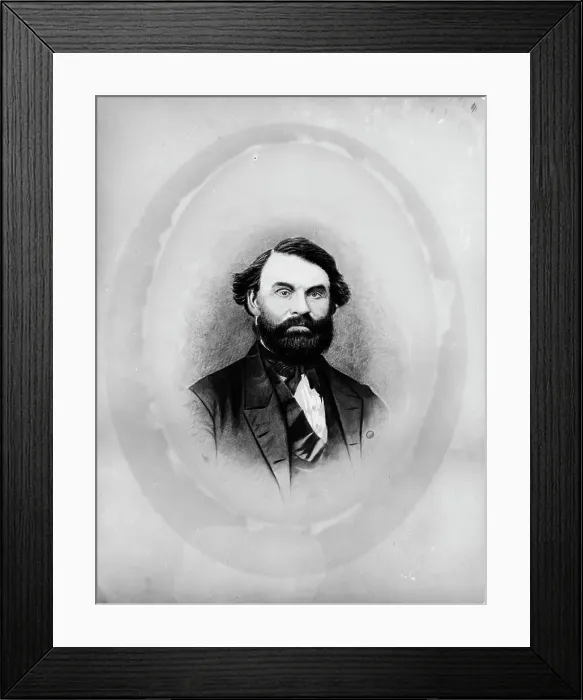 Framed Print : Zina Hitchcock Benjamin, Frances Benjamin Johnston's maternal grandfather... between 1850 and 1880. Creator: Unknown Framed Print : Zina Hitchcock Benjamin, Frances Benjamin Johnston's maternal grandfather... between 1850 and 1880. Creator: Unknown