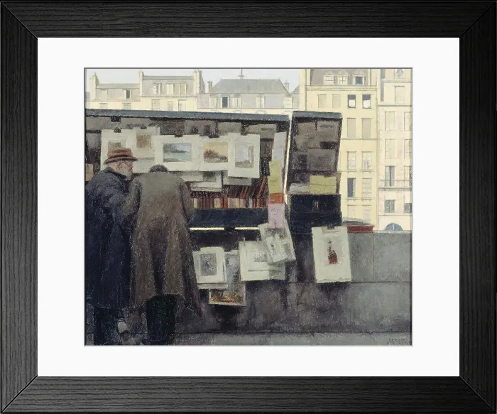 Framed Print : Bookseller on the Quai des Grands-Augustins, c1949. Creator: Bernard Boutet de Monvel