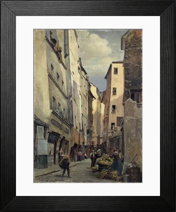 Framed Print : Rue de Venise in 1893, 1893. Creator: Raphael Boutillier Framed Print : Rue de Venise in 1893, 1893. Creator: Raphael Boutillier