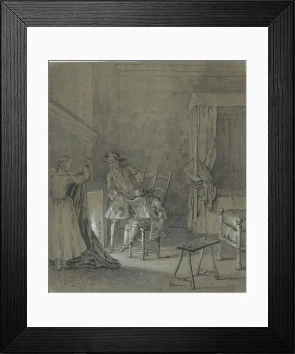 Framed Print : Ragotin enivré par La Rancune, 1726 / 1727. Creator: Jean-Baptiste Oudry Framed Print : Ragotin enivré par La Rancune, 1726 / 1727. Creator: Jean-Baptiste Oudry