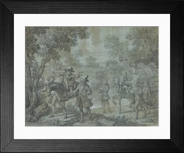 Framed Print : Ragotin declame des vers; des paysans croient qu'il preche, 1737. Creator: Jean-Baptiste Oudry Framed Print : Ragotin declame des vers; des paysans croient qu'il preche, 1737. Creator: Jean-Baptiste Oudry