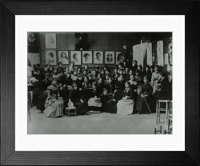 Framed Print : Academie Julian, Paris, group of art students, c1885, printed later. Creator: Unknown Framed Print : Academie Julian, Paris, group of art students, c1885, printed later. Creator: Unknown