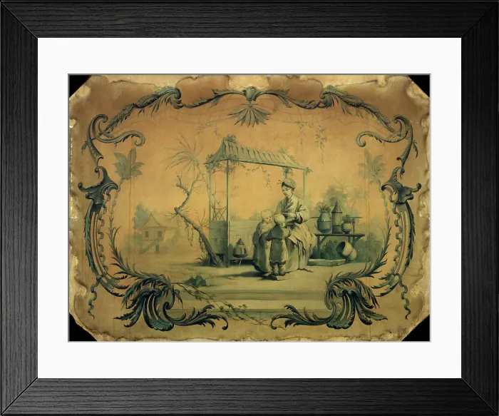 Framed Print : Chinoiserie, in the style of Boucher, 1915. Creator: Felix Boutreux Framed Print : Chinoiserie, in the style of Boucher, 1915. Creator: Felix Boutreux