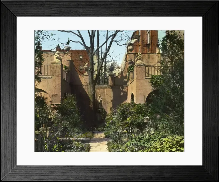 Framed Print : Turtle Bay Gardens, 227-247 East 48 Street and 228-246 East 49th Street, New York, New York, 1920. Creator: Frances Benjamin Johnston Framed Print : Turtle Bay Gardens, 227-247 East 48 Street and 228-246 East 49th Street, New York, New York, 1920. Creator: Frances Benjamin Johnston