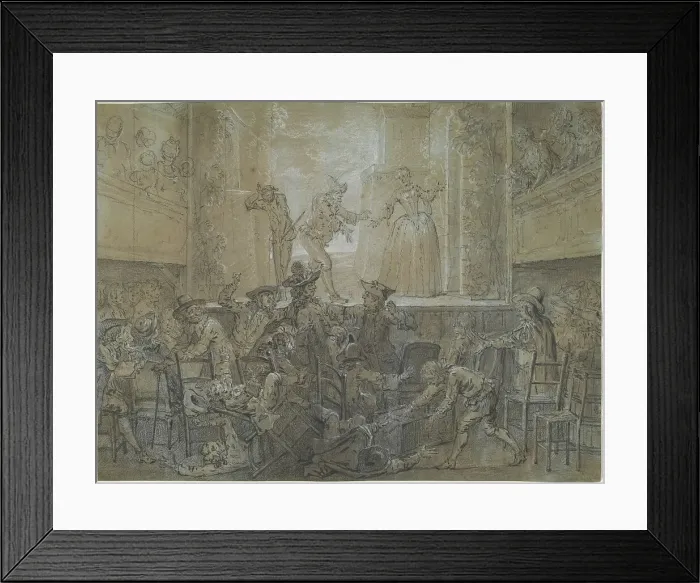 Framed Print : The Scene with the Tall Baguenodière, 1726 / 1727. Creator: Jean-Baptiste Oudry Framed Print : The Scene with the Tall Baguenodière, 1726 / 1727. Creator: Jean-Baptiste Oudry