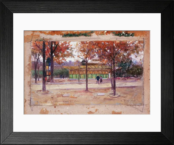 Framed Print : Entrance to the metro, Place de l'Etoile, between 1900 and 1907. Creator: Carlo Brancaccio Framed Print : Entrance to the metro, Place de l'Etoile, between 1900 and 1907. Creator: Carlo Brancaccio