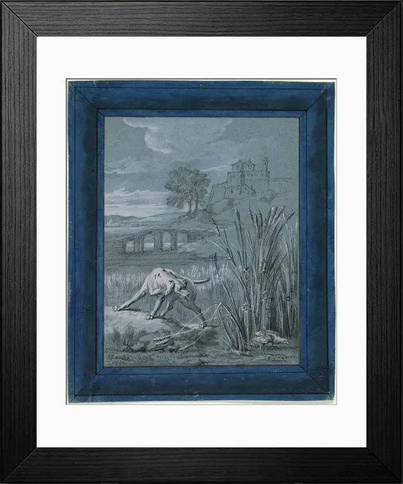 Framed Print : The Partridge Saves Her Young, 1732. Creator: Jean-Baptiste Oudry Framed Print : The Partridge Saves Her Young, 1732. Creator: Jean-Baptiste Oudry