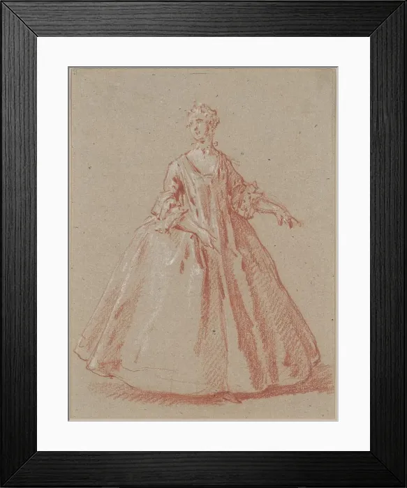 Framed Print : Standing Woman, c. 1730. Creator: Jean-Baptiste Oudry Framed Print : Standing Woman, c. 1730. Creator: Jean-Baptiste Oudry