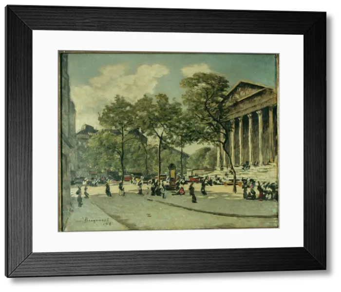 Framed Print : Place de la Madeleine in 1912, 1912. Creator: Louis Braquaval Framed Print : Place de la Madeleine in 1912, 1912. Creator: Louis Braquaval