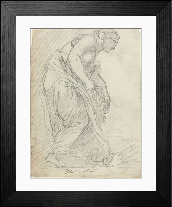Framed Print : One of Niobe's Daughters, 1752 / 1756. Creator: Augustin Pajou Framed Print : One of Niobe's Daughters, 1752 / 1756. Creator: Augustin Pajou