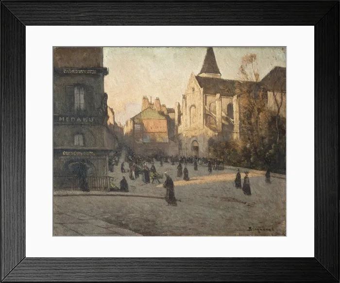 Framed Print : Saint-Médard church, c1900. Creator: Louis Braquaval Framed Print : Saint-Médard church, c1900. Creator: Louis Braquaval