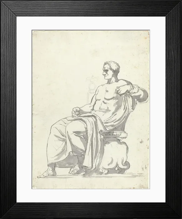 Framed Print : The Ludovisi Menander, 1752 / 1756. Creator: Augustin Pajou Framed Print : The Ludovisi Menander, 1752 / 1756. Creator: Augustin Pajou