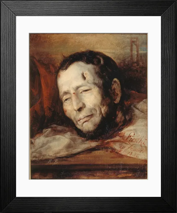 Framed Print : Head of Giuseppe Fieschi (1790-1836), after his execution, 1836. Creator: Jacques-Raymond Brascassat Framed Print : Head of Giuseppe Fieschi (1790-1836), after his execution, 1836. Creator: Jacques-Raymond Brascassat