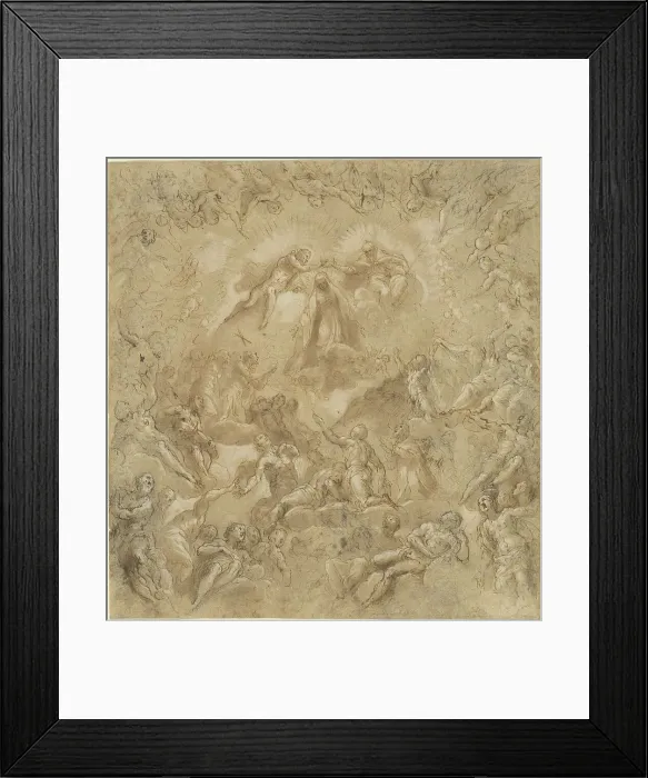 Framed Print : The Coronation of the Virgin, 1585 / 1594. Creator: Jacopo Palma Framed Print : The Coronation of the Virgin, 1585 / 1594. Creator: Jacopo Palma