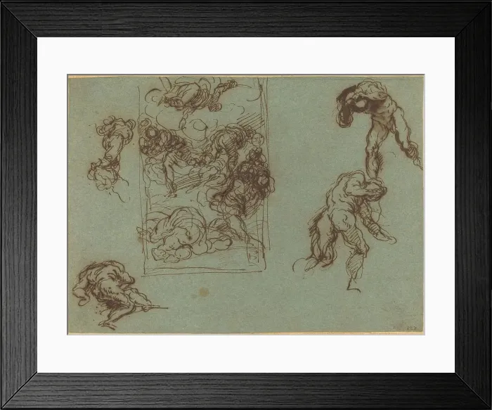 Framed Print : Figure Studies. Creator: Jacopo Palma Framed Print : Figure Studies. Creator: Jacopo Palma