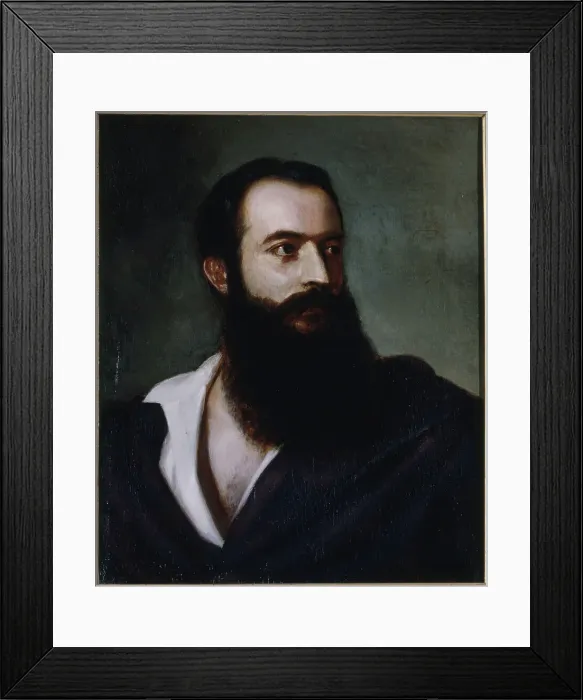 Framed Print : Portrait of Felice Orsini (1819-1858), terrorist, c1858. Creator: Louis Buchheister Framed Print : Portrait of Felice Orsini (1819-1858), terrorist, c1858. Creator: Louis Buchheister