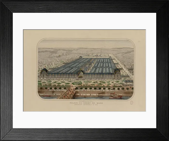 Framed Print : The 1878 Exposition Universelle in Paris (Palais du Champs de Mars, Exposition universelle... 1878. Creator: Anonymous) Framed Print : The 1878 Exposition Universelle in Paris (Palais du Champs de Mars, Exposition universelle... 1878. Creator: Anonymous)