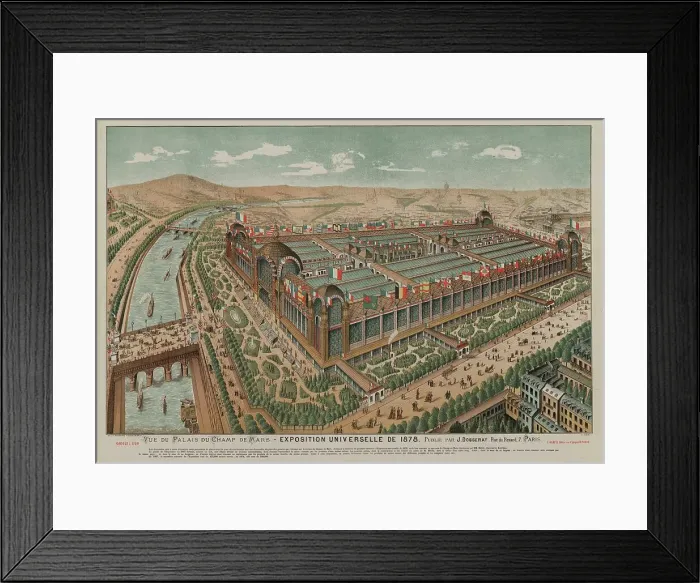 Framed Print : The 1878 Exposition Universelle in Paris (Palais du Champs de Mars, Exposition universelle... 1878. Creator: Anonymous) Framed Print : The 1878 Exposition Universelle in Paris (Palais du Champs de Mars, Exposition universelle... 1878. Creator: Anonymous)