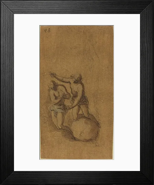 Framed Print : The Baptism of Christ. Creator: Jacopo Palma Framed Print : The Baptism of Christ. Creator: Jacopo Palma