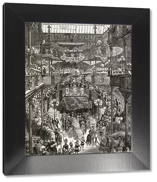 Le Bon Marché: Grand Central Staircase, 1892. Creator: Anonymous